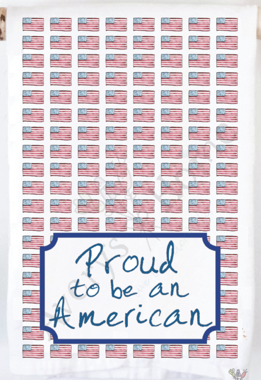 Avery's Home Tea Towel Proud To Be An American
