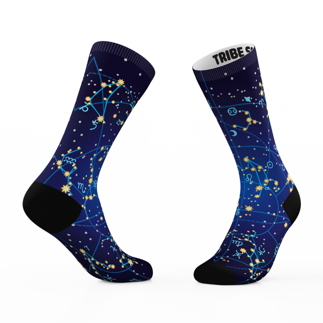 Tribe Socks Zodiac Constellations Print